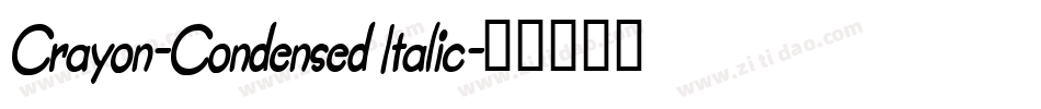 Crayon-Condensed Italic字体转换